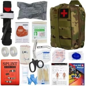 kit de sobrevivência com 250 peças essenciais para primeiros socorros